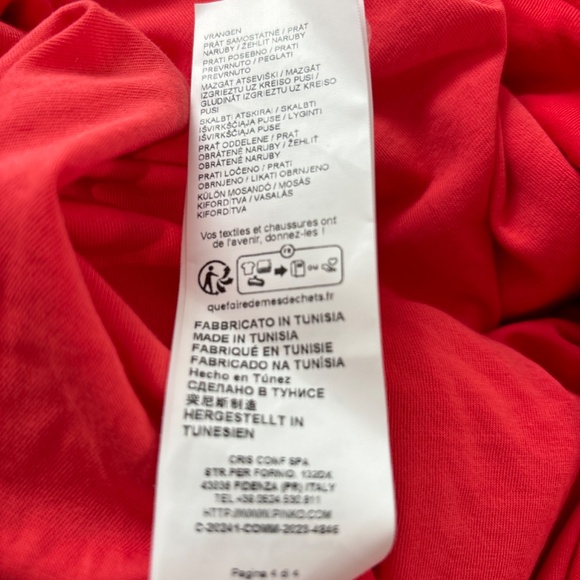 Pinko Oversized Layered Red/Orange Logo Sweatshirt Size M/L. NWOT - Picture 8 of 8